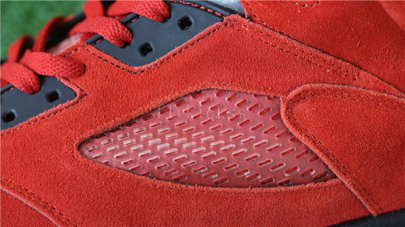 Authentic Air Jordan 5 Retro Raging Bull Red Suede